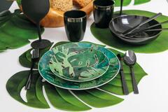 ����� �������� ������������� Leaves 45�38�� LEAVES-Monstera-6set