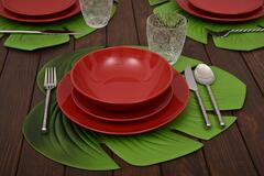 ����� �������� ������������� Leaves 46�42�� LEAVES-Philodendron-6set