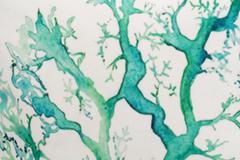 ��������� ��������� ����� 45�� CojinTurquoiseCoral-45-45