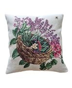 Подушка декоративная Лавандовое поле Корзинка лаванды 45х45см 4823093438804