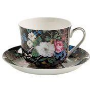 Чашка для завтрака с блюдцем Kilburn Midnight Blossom 480мл WK01300
