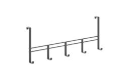 Вешалка с пятью крючками черная 38х15см 351930 000