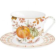 Чашка для завтрака с блюдцем Harvest 370мл R1182#HARV