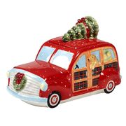 Бисквитник Автомобиль с Ёлкой Снеговик 28х18х16см 22792