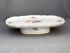 Поднос прямоугольный на ножке Bernadotte Мейсенский букет 40см