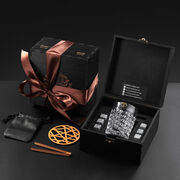 Подарочный набор для охлаждения виски со стаканом Bohemia Diamond Whisky Stones 300мл WS104