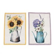 ����� �������� ��������� Vases with flowers 50�70�� 29458-VASItowel-2setB