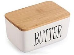 Масленка с крышкой Midori white 16,5х10х8см AR0908W