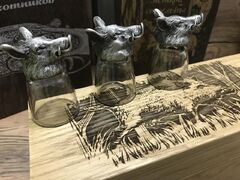 Набор рюмок Охотничий Кабанчики 30мл 187-3013