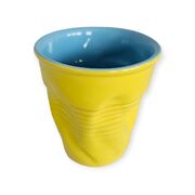 Стакан для напитков Мятый желто-голубой 375мл 051-0042