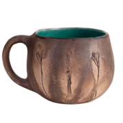 Чашка для чая Флора Разнотравье Бочка Молоченная Морская волна 350мл F010407101518