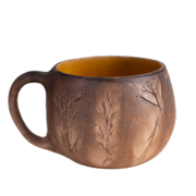 Чашка для чая Флора Разнотравье Бочка Молоченная Желтая 350мл F010407101318