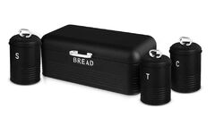 Хлебница с емкостями для сыпучих Black Silver BH-6754