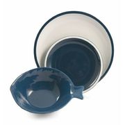 Тарелка десертная Sardino синяя с белым кантом 17см 2417503-B