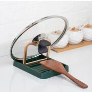 Подставка для ложки и крышки Stand зеленая 18x10,5x14см A340083