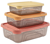 ����� ����������� ������� Rectangular Storage Bowl Set-2024 Colours 350/600/1005�� 163330-150
