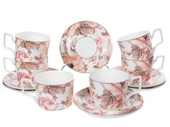 Набор чашек для чая с блюдцами 200мл 975-064