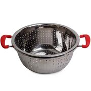 Дуршлаг с силиконовыми ручками 26см KM-4359-RD
