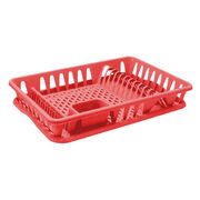 Сушилка для посуды 49х32х8см 1169-IH-червоний