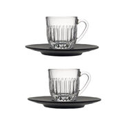 Набор чашек для эспрессо с блюдчами Ouessant Anthracite 90мл 648801