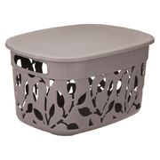 Корзина с крышкой 28х20,5х15,5см 2362-IH-фр.сірий