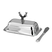 Масленка с крышкой и ножом Олень 13,5х8х8,5см 6304-VER