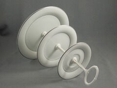 Этажерка 2-х ярусная Catrin Двойная отводка платина 19/26см