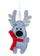 Подвеска новогодняя Олень серый 10см 5900410890299_1
