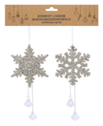 Набір ялинкових іграшок Сніжинка 18см 5900779855922_1