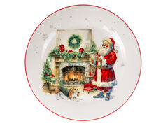 Тарелка салатная Тайный Санта 21см 858-0164