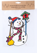 Наклейка новогодняя Снеговик 18х25см 5900779851894_6