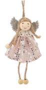 Ёлочная игрушка Фея розовая 16х7,5см 5900779900615_1 - в интернет-магазине Мир посуды Ёлочная игрушка Фея розовая 16х7,5см 5900779900615_1 - Мир посуды