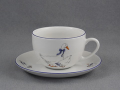 Набор низких чайных чашек Saphyr Гуси 270мл