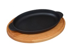 Сковорода овальная с доской 22см H2214-Д