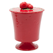 Конфетница на ножке с крышкой Рождественская гирлянда 43см 65020017