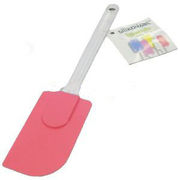 Лопатка силиконовая розовая 26см ACC027/RO