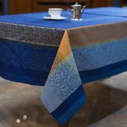 Скатерть с тефлоновой пропиткой Сине-голубой жаккард 170х200см BargemeNC5763003-200BLEU
