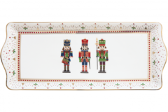 Блюдо прямоугольное New Year Nutcracker 35х15см R1109#NUTC