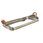 Поднос с кожаными ручками 65х30см 6240519