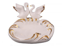 Блюдо фигурное Лебеди 20см 276-148