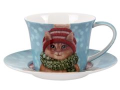 Чашка для чая с блюдцем Рождество 220мл 924-656