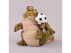 Фигурка декоративная Крокодил футболист 7х6см 39-515