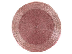 Підставка під тарілку з бісеру червона 36см 877-005