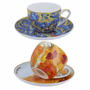 Набор чашек для чая с блюдцами Ван Гог Подсолнухи, Ирисы 250мл 830-7120