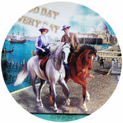 Тарелка декоративная с подставкой Всадники 27см 211-1000