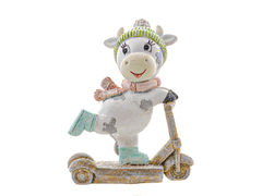 Статуэтка Коровка на самокате 9,5х10,5см 192-095