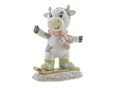 Статуэтка Коровка на сноуборде 6,5х9см 192-097