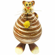 Статуэтка на пружине Кот с мишкой 17см 367-2001