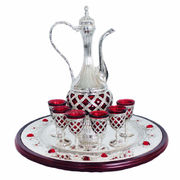 Набор рюмок+графин на подносе Рубин 6/8 466-1016