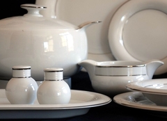 Соусник на подставке Catrin Двойная отводка платина 400мл